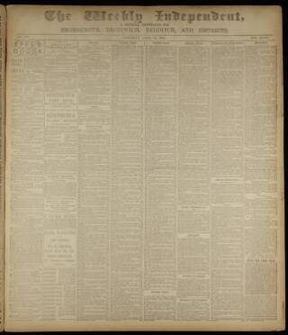 cover page of Weekly Independent (Bromsgrove) published on April 11, 1891