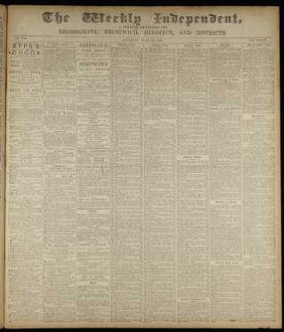 cover page of Weekly Independent (Bromsgrove) published on June 13, 1891