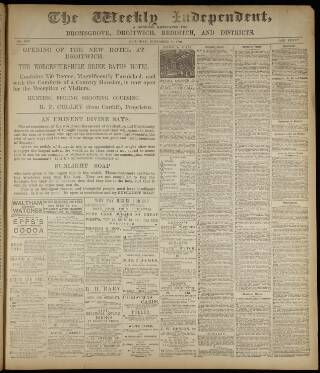 cover page of Weekly Independent (Bromsgrove) published on November 7, 1891