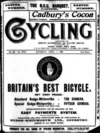 cover page of Cycling published on April 1, 1899