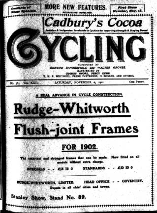 cover page of Cycling published on November 2, 1901
