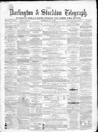 cover page of Darlington & Richmond Herald published on June 13, 1868