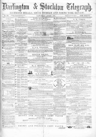 cover page of Darlington & Richmond Herald published on April 1, 1871