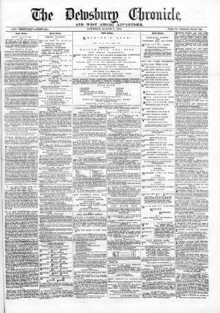 cover page of Dewsbury Chronicle and West Riding Advertiser published on August 2, 1884