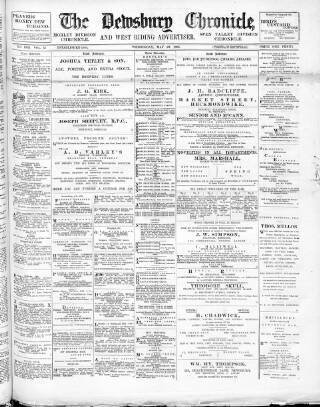 cover page of Dewsbury Chronicle and West Riding Advertiser published on May 22, 1895