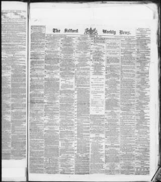 cover page of Salford Weekly News published on August 21, 1875