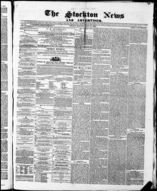 cover page of Stockton News and Advertiser published on May 12, 1865