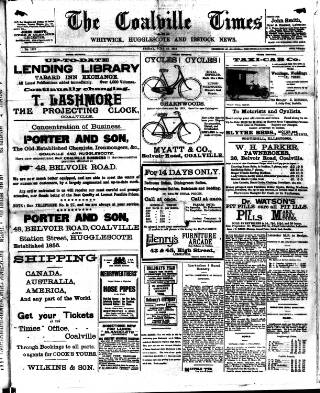 cover page of Coalville Times published on June 13, 1913