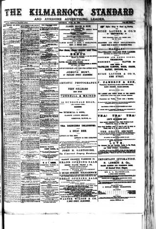 cover page of Kilmarnock Standard published on June 13, 1891