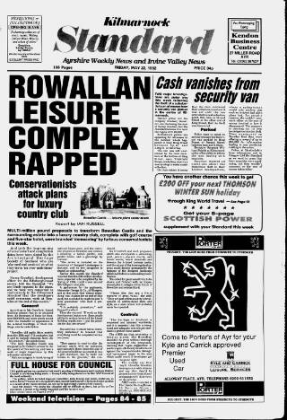 cover page of Kilmarnock Standard published on May 22, 1992