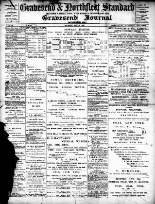 cover page of Gravesend & Northfleet Standard published on May 22, 1897
