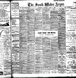 cover page of South Wales Argus published on April 1, 1899