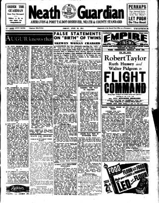 cover page of Neath Guardian published on June 13, 1941