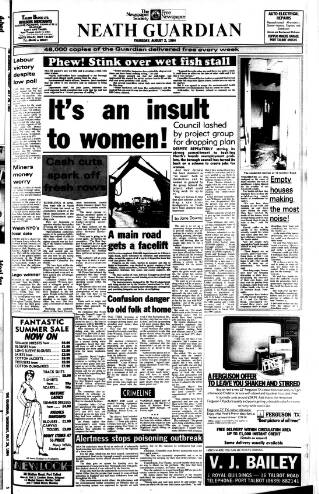 cover page of Neath Guardian published on August 2, 1984