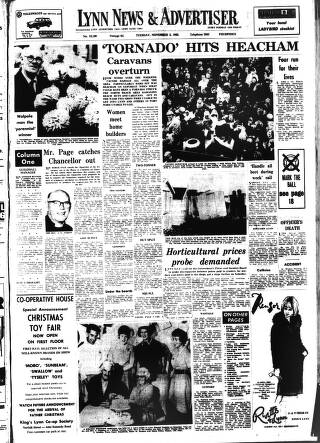cover page of Lynn Advertiser published on November 2, 1965