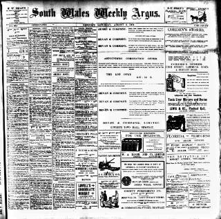 cover page of South Wales Weekly Argus and Monmouthshire Advertiser published on August 2, 1902