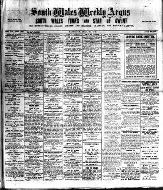 cover page of South Wales Weekly Argus and Monmouthshire Advertiser published on May 22, 1915