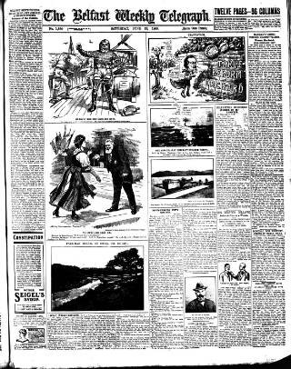 cover page of Belfast Weekly Telegraph published on June 13, 1908