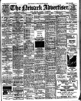 cover page of Newark Advertiser published on August 2, 1939