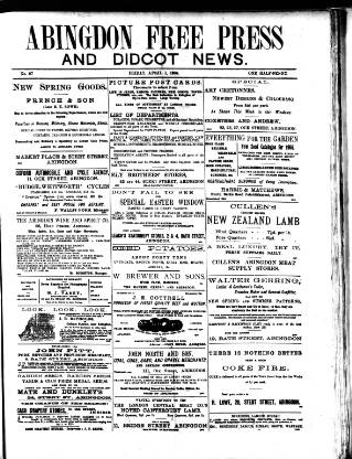 cover page of Abingdon Free Press published on April 1, 1904