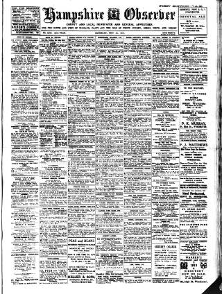 cover page of Hampshire Observer and Basingstoke News published on May 22, 1915