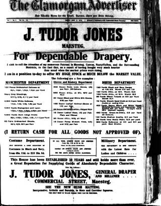 cover page of Glamorgan Advertiser published on June 13, 1919