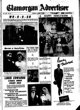 cover page of Glamorgan Advertiser published on April 1, 1955
