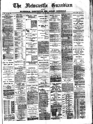 cover page of Newcastle Guardian and Silverdale, Chesterton and Audley Chronicle published on May 22, 1886