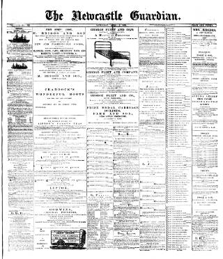 cover page of Newcastle Guardian and Silverdale, Chesterton and Audley Chronicle published on April 1, 1893