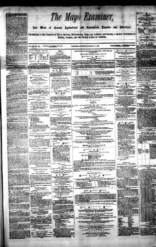 cover page of Mayo Examiner published on August 2, 1879