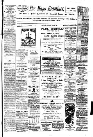 cover page of Mayo Examiner published on June 13, 1896