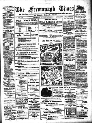 cover page of Fermanagh Times published on April 1, 1909