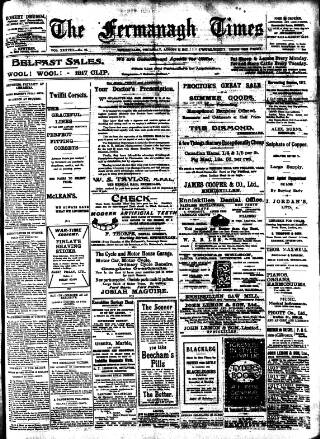 cover page of Fermanagh Times published on August 2, 1917