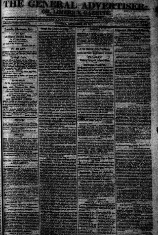 cover page of Limerick Gazette published on September 28, 1813