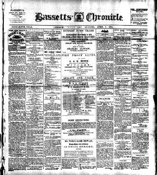 cover page of Bassett's Chronicle published on April 1, 1882