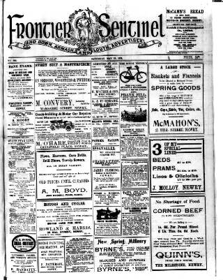 cover page of Frontier Sentinel published on May 22, 1920