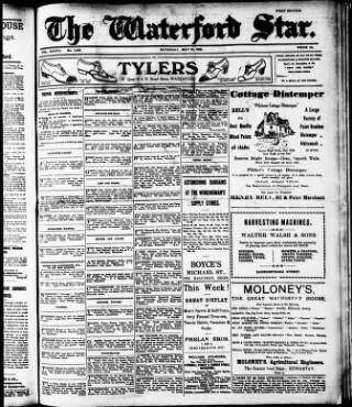 cover page of Waterford Star published on May 22, 1920