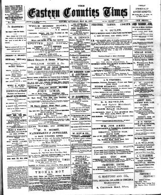 cover page of Eastern Counties' Times published on May 22, 1897