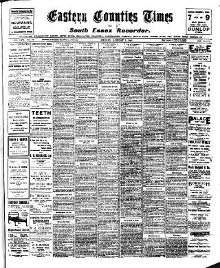 cover page of Eastern Counties' Times published on August 2, 1907