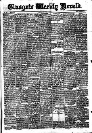 cover page of Glasgow Weekly Herald published on May 22, 1880