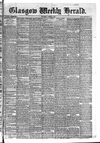 cover page of Glasgow Weekly Herald published on April 1, 1882