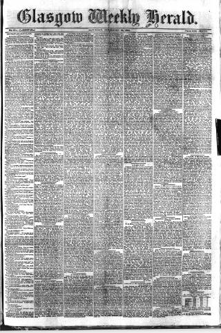 cover page of Glasgow Weekly Herald published on September 22, 1883