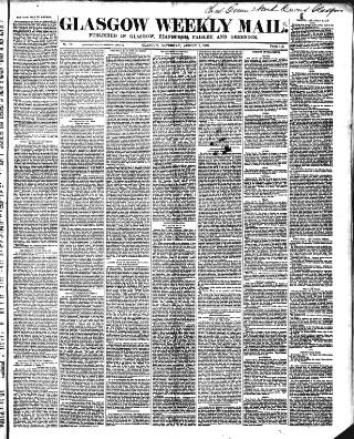 cover page of Glasgow Weekly Mail published on August 2, 1862