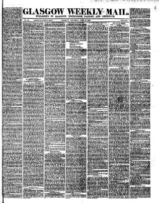 cover page of Glasgow Weekly Mail published on June 13, 1863