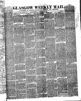 cover page of Glasgow Weekly Mail published on September 22, 1866
