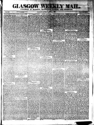 cover page of Glasgow Weekly Mail published on April 1, 1882