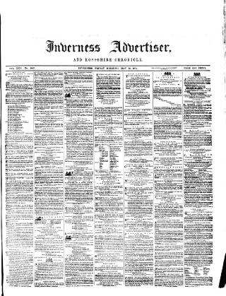 cover page of Inverness Advertiser and Ross-shire Chronicle published on May 22, 1874