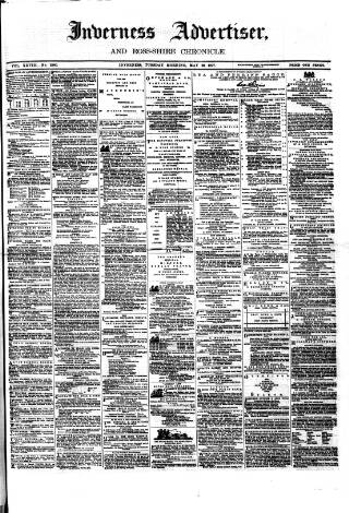 cover page of Inverness Advertiser and Ross-shire Chronicle published on May 22, 1877