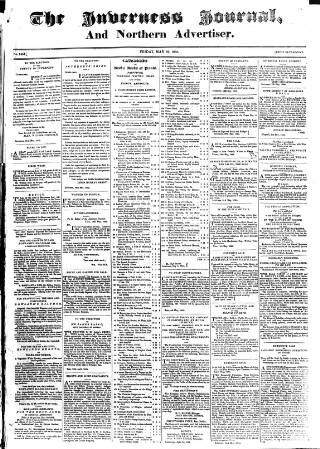 cover page of Inverness Journal and Northern Advertiser published on May 22, 1835