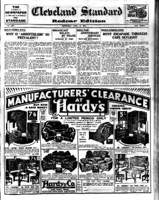 cover page of Cleveland Standard published on June 13, 1936